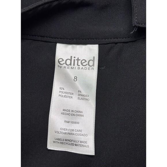 Edited by Remi Bader Women's Lightweight Trouser Short Black size 8 NWT - Picture 10 of 12